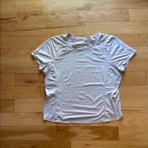 Fabletics White Fitted Short Sleeve T-Shirt